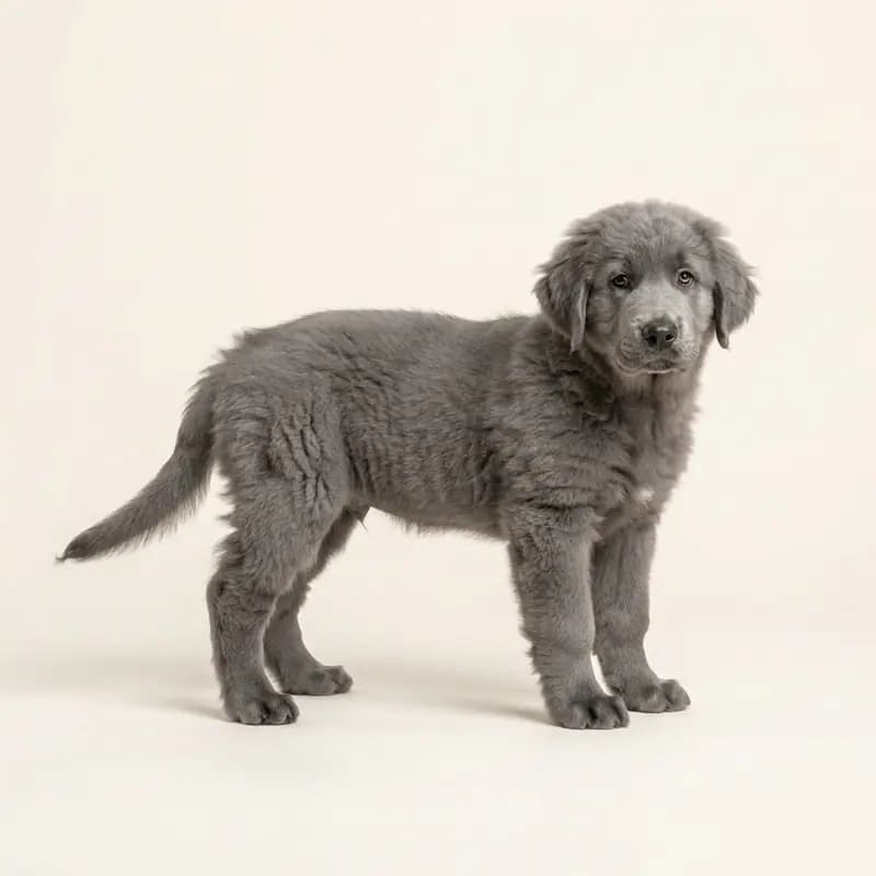 比利牛斯獒犬 Welpe in 灰色