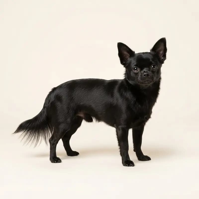Chihuahua adulto en Negro