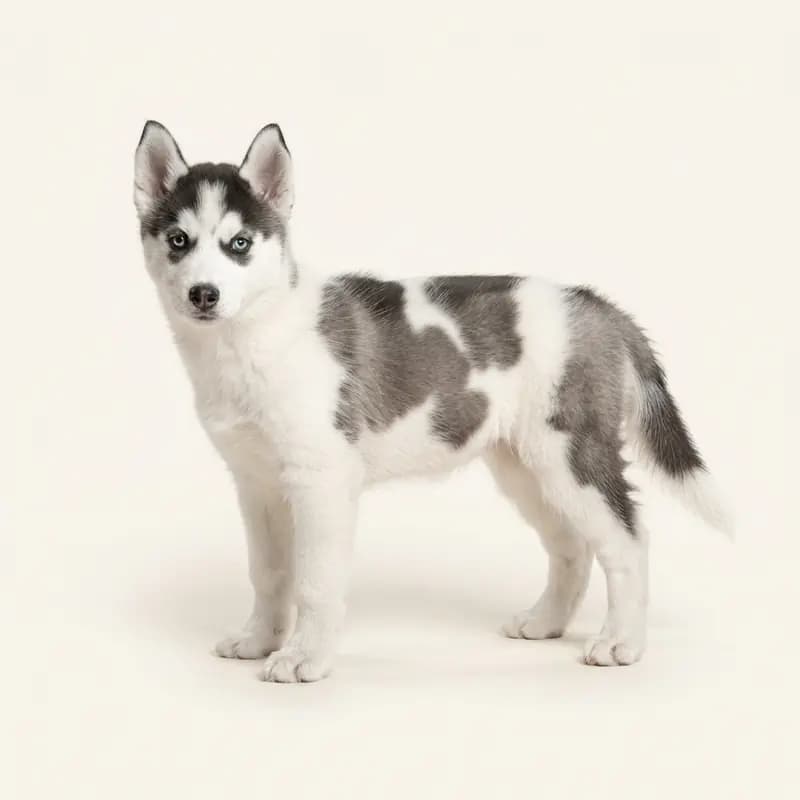 Siberian Husky puppy in Piebald
