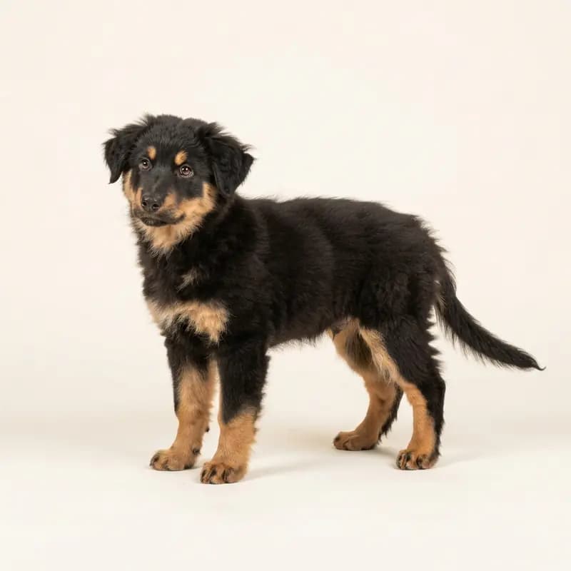 阿尔卑斯牧羊犬 Welpe in 黑褐双色