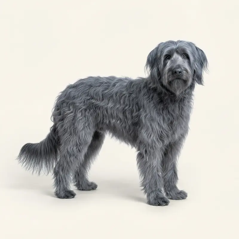 Volwassen Briard in Blauw