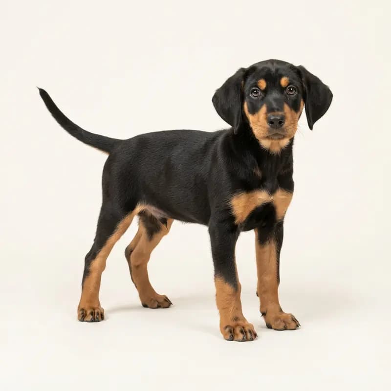 海根猎犬（Hygen-Bracke） Welpe in 黑褐双色