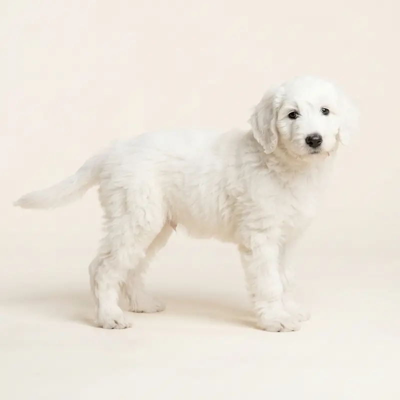 Sheepadoodle puppy in 白色
