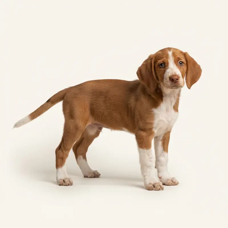 Français blanc et orange (Französischer Weiß-Oranger Laufhund) Welpe in Zweifarbig
