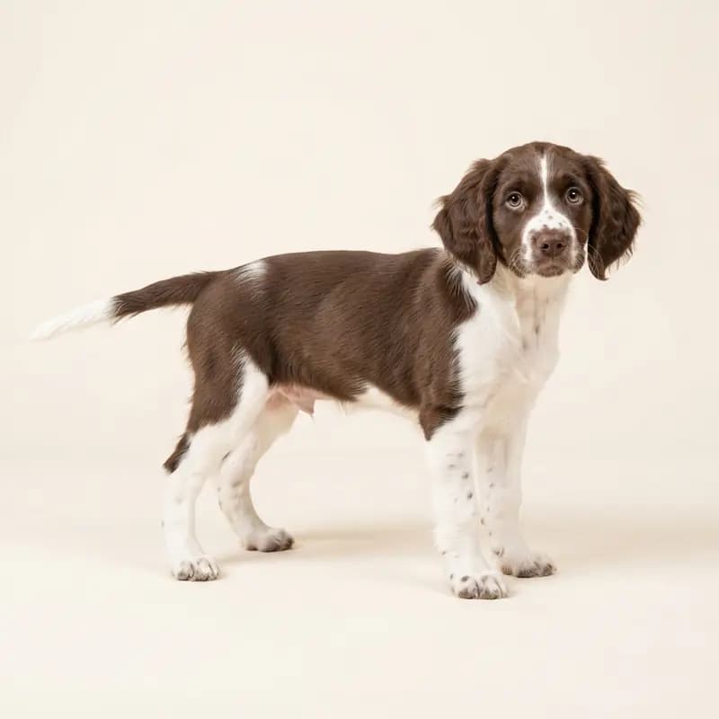 德国猎鹬犬 Welpe in 棕白色