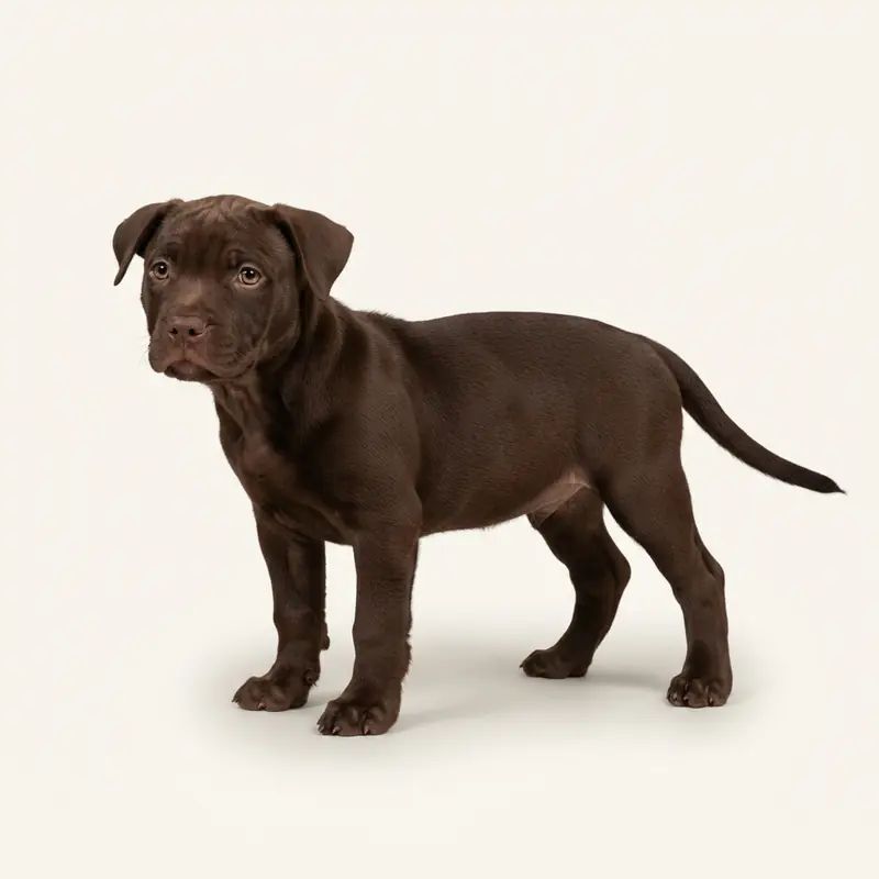 Pocket Bully puppy in 巧克力色