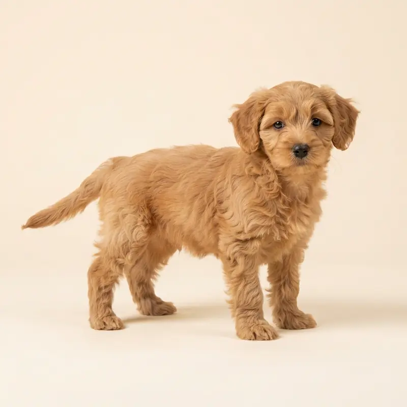 Jackapoo puppy in 棕褐色