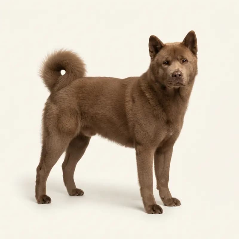 Akita americano adulto en Marrón