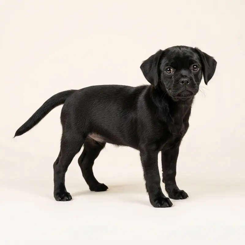 Puggle puppy in 黑色