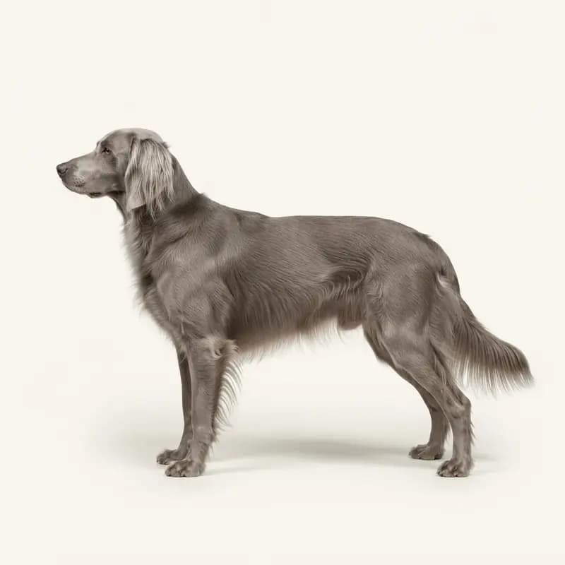长毛毛型的魏玛猎犬（长毛）