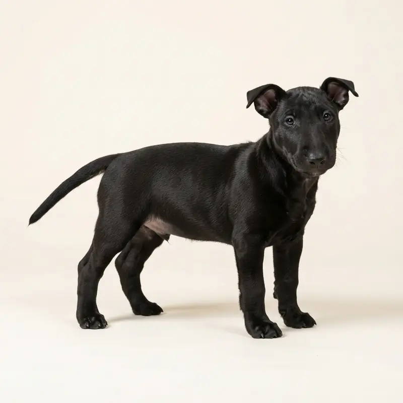 Bull Terriër-pup in Zwart