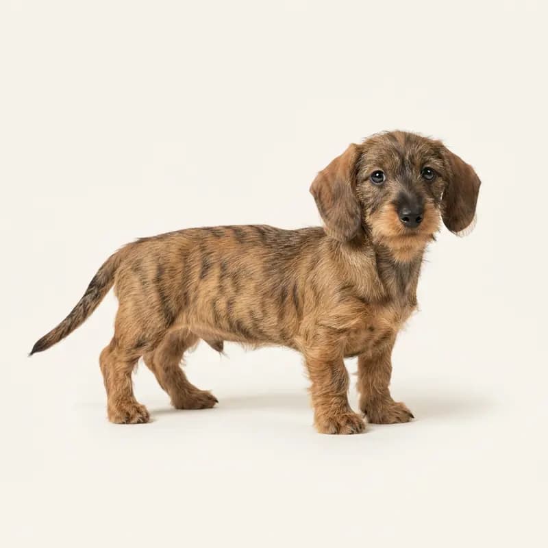 迷你腊肠犬（刚毛） Welpe in 虎斑色