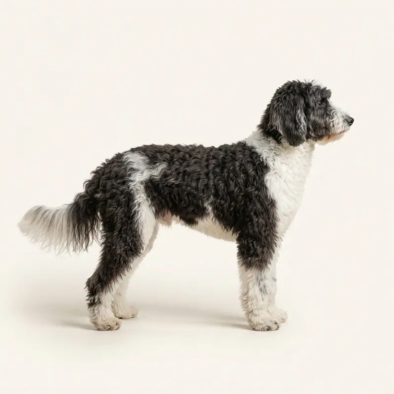 中长毛毛型的Sheepadoodle
