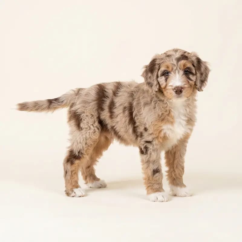 Aussiedoodle Welpe in Merle rojo