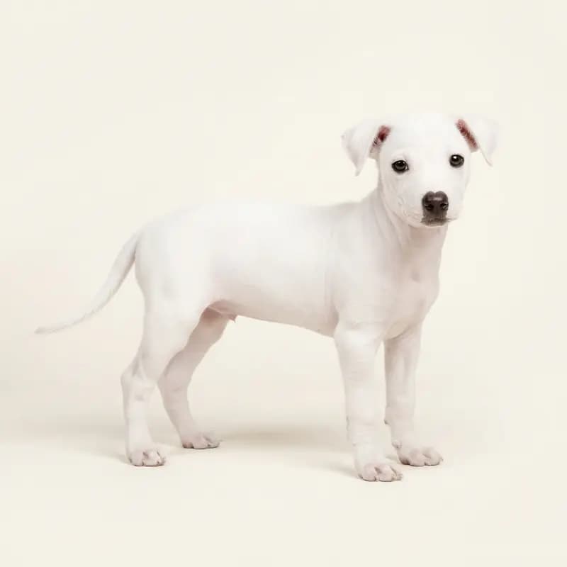 秘鲁无毛犬 Welpe in 白色