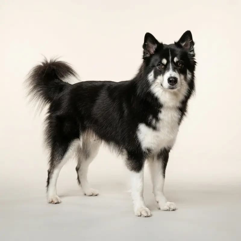 黑白色的成年加拿大爱斯基摩犬
