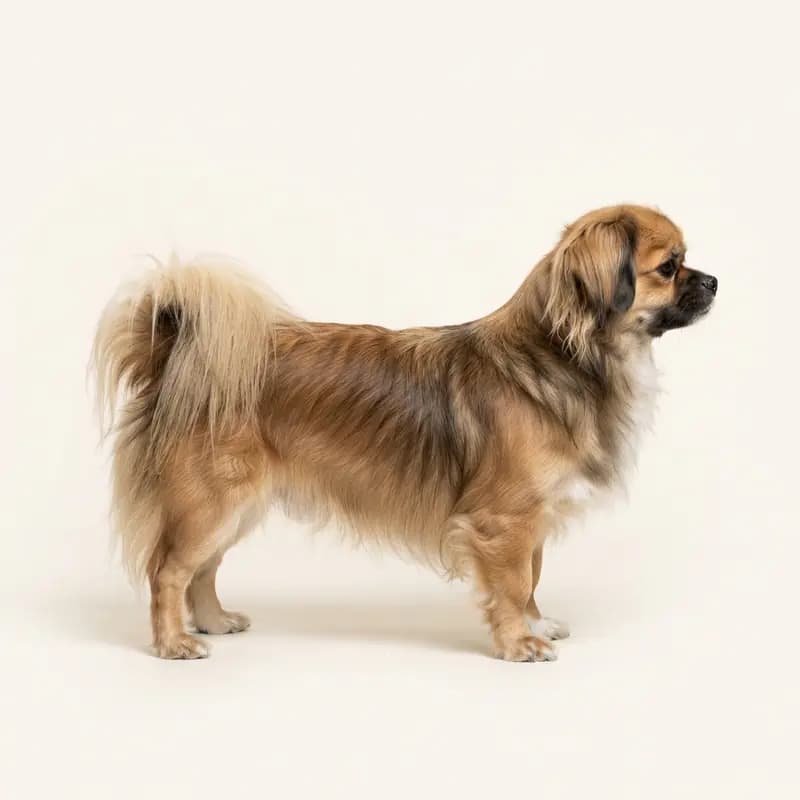 丝质毛毛型的西藏猎犬