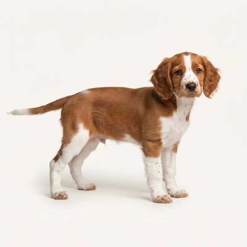 德国猎鹬犬 Welpe in 红白色