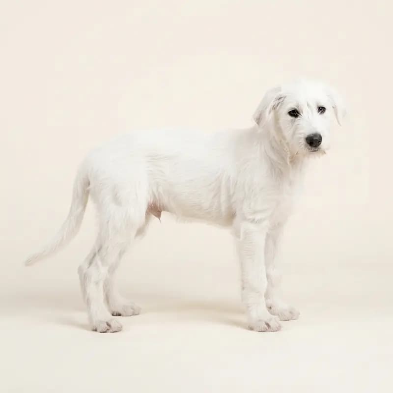 爱尔兰猎狼犬 Welpe in 白色