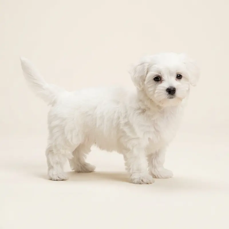Morkie puppy in 白色