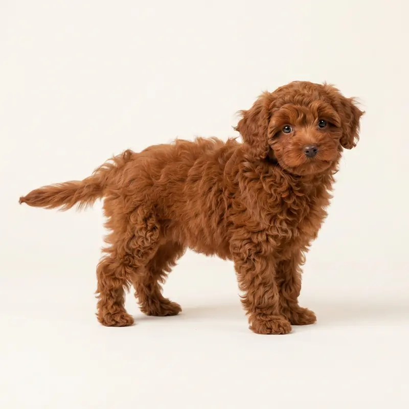 Pomapoo puppy in 红色