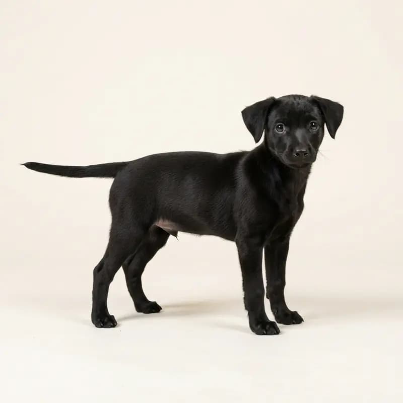 Rat Terrier Welpe in Nero