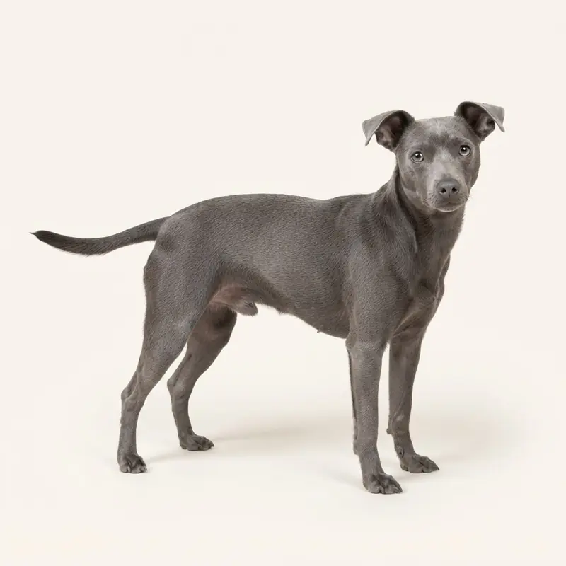 Rat Terrier adulto in Blu