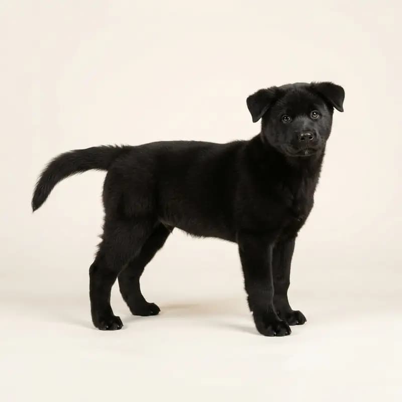 Akita americano Welpe in Negro