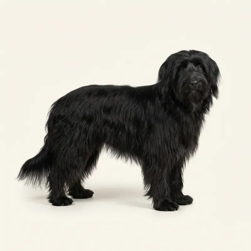 Collie barbudo adulto en Negro