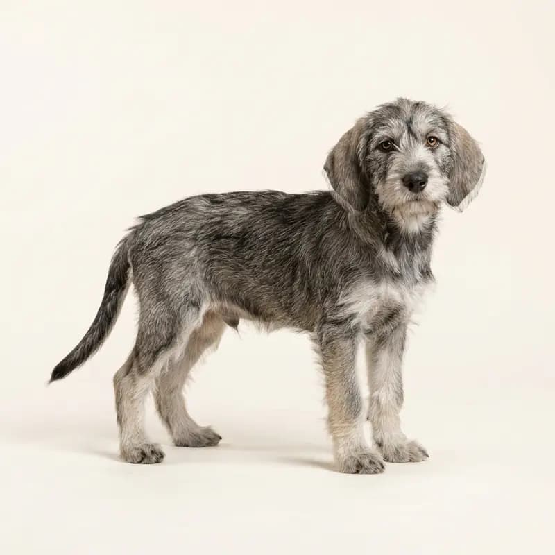尼韦尔奈格里芬犬 Welpe in 狼灰色