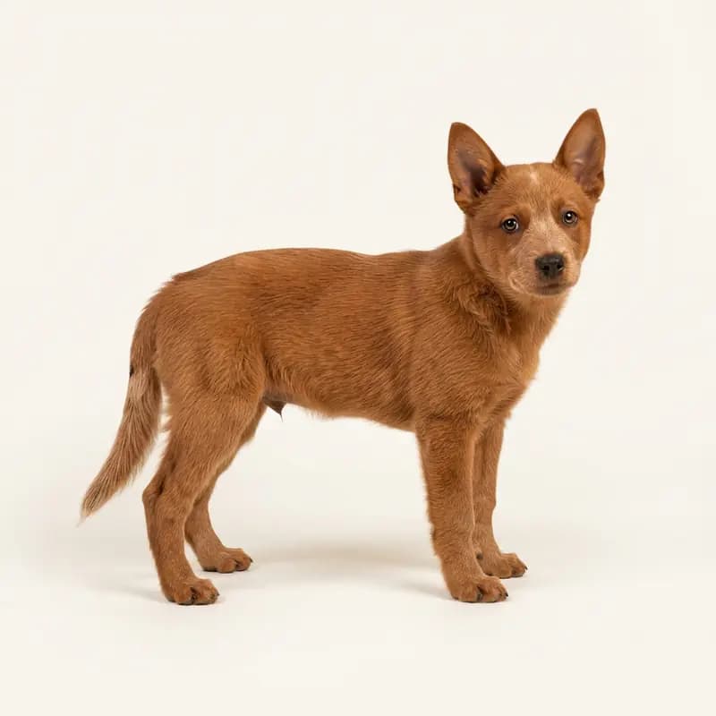 澳大利亚牧牛犬 Welpe in 红色