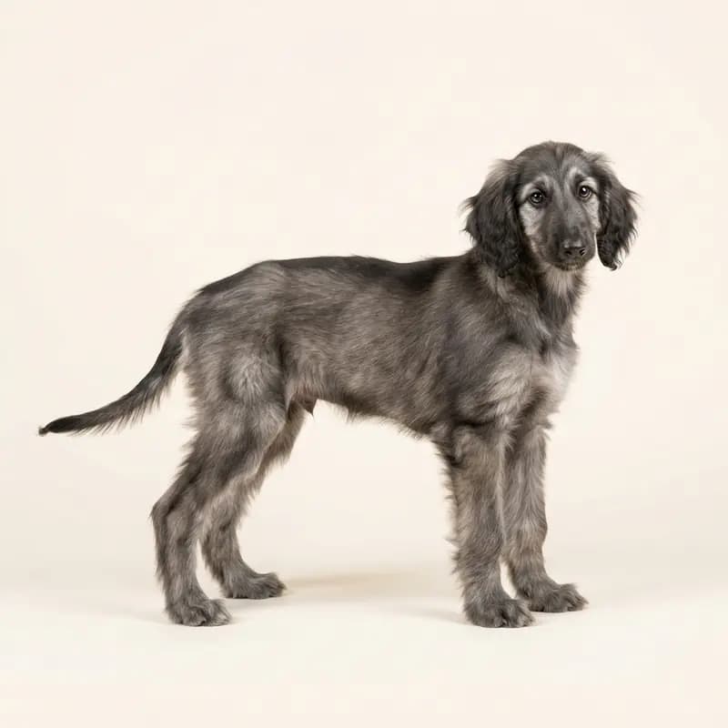Afghanischer Windhund Welpe in Grizzle
