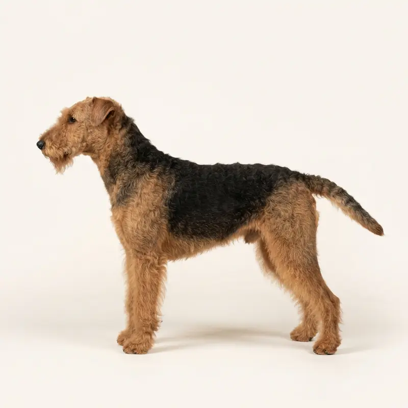 Airedale Terrier med Mellemlang pels