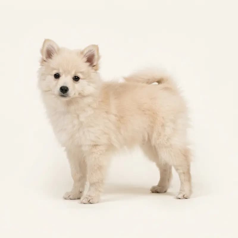 Small Spitz puppy in Cream