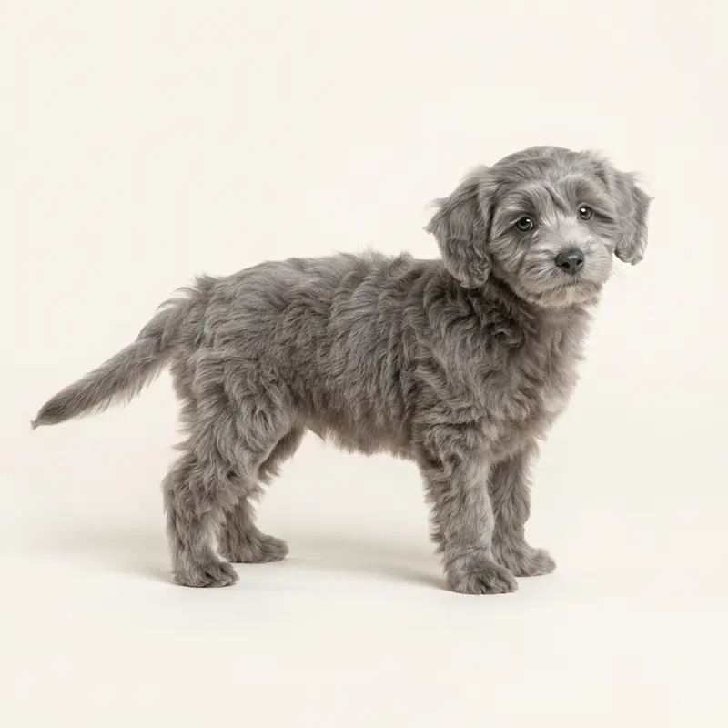 Havapoo puppy in 银色