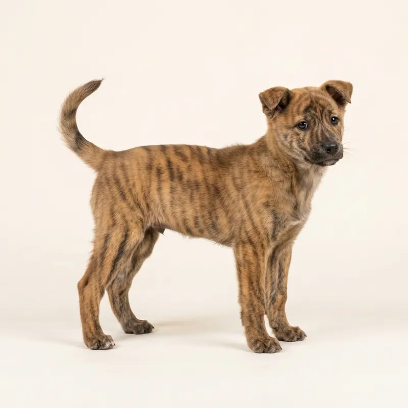 Jindo Welpe in Gestromt