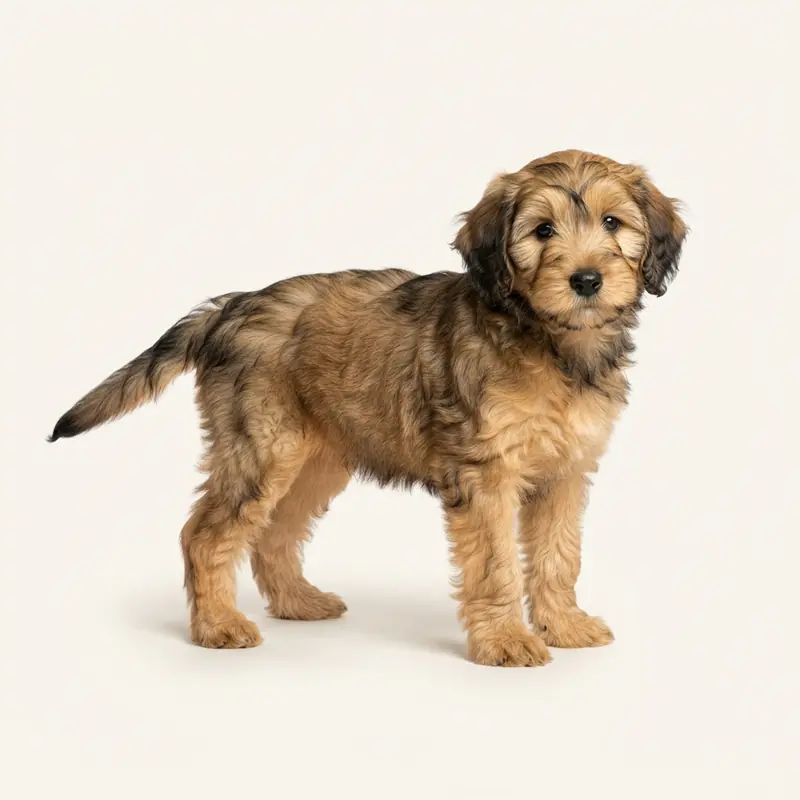 Whoodle puppy in 貂色