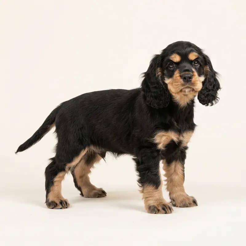 美国可卡犬 Welpe in 黑褐双色