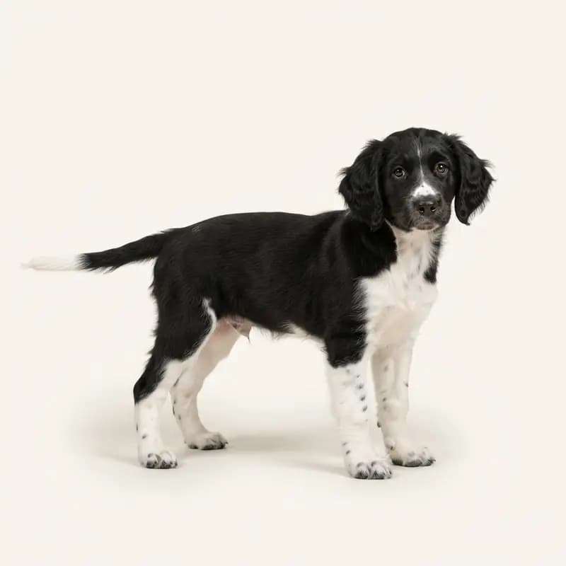 大型明斯特兰德指示犬 Welpe in 黑白色