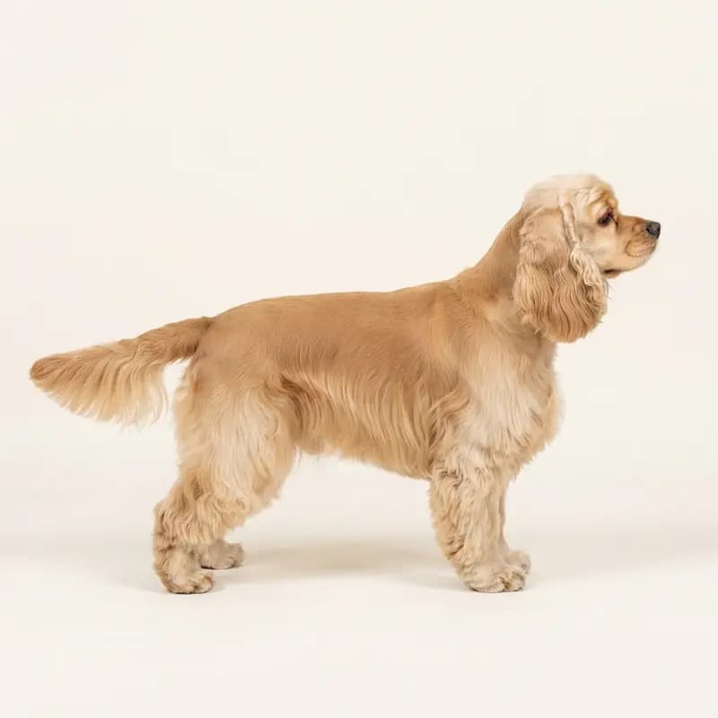 中长毛毛型的美国可卡犬