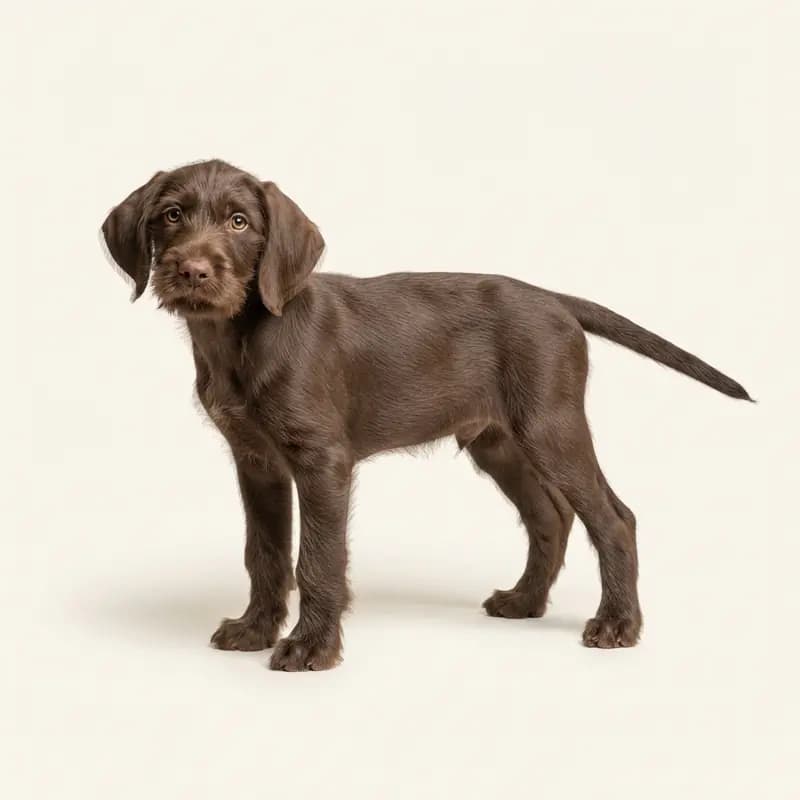 德国粗毛指示犬 Welpe in 棕色