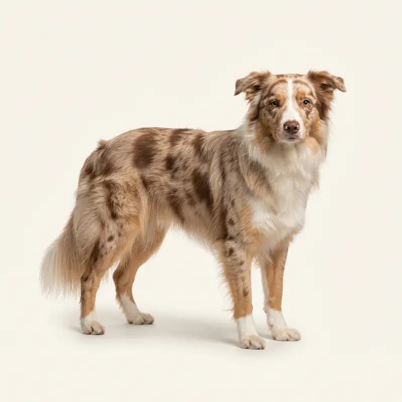 红色大理石（Red Merle）的成年边境牧羊犬
