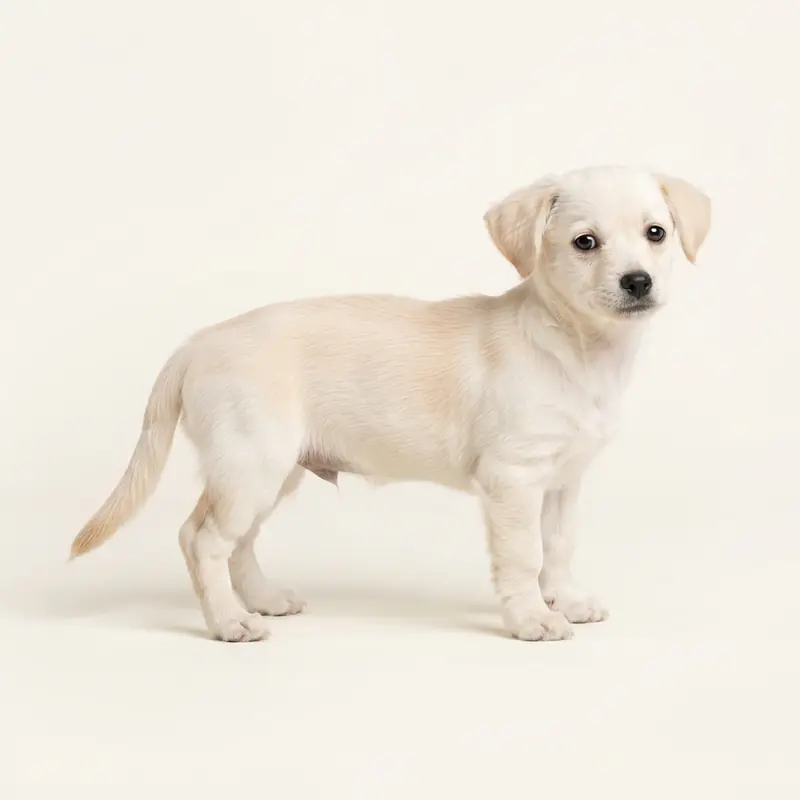 Chiweenie puppy in 奶油色