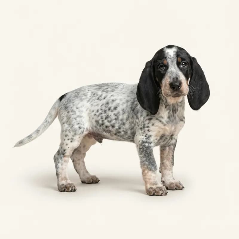 Basset bleu de Gascogne Welpe in Skimmel