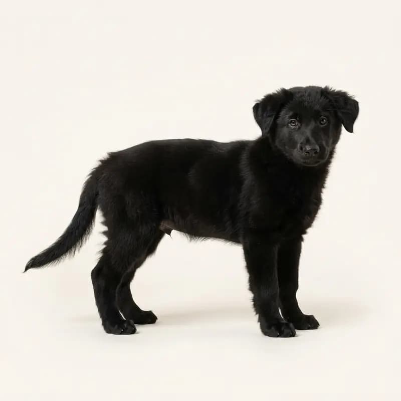 加拿大牧羊犬 Welpe in 黑色