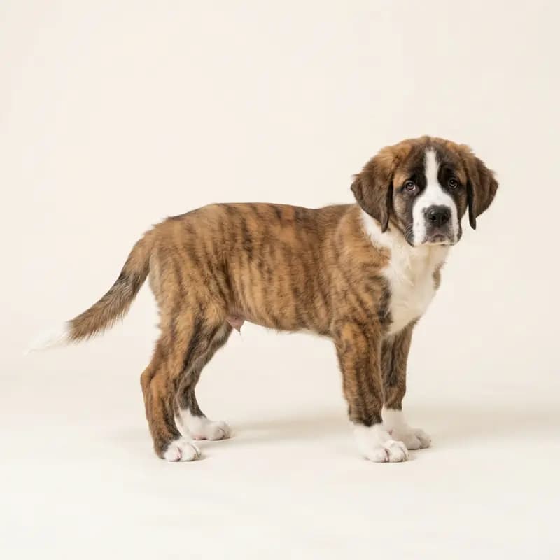 圣伯纳犬 Welpe in 虎斑色