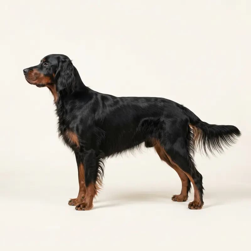 中长毛毛型的戈登塞特犬