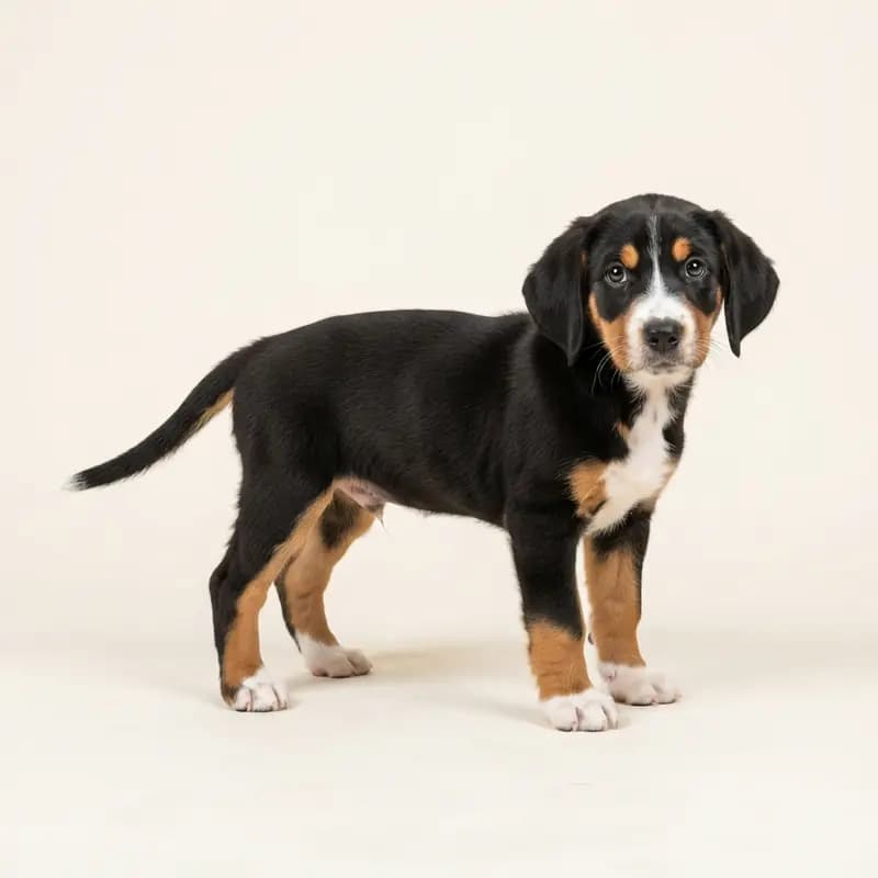 伯恩矮脚猎犬 Welpe in 三色