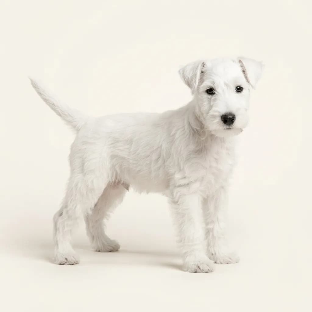 Fox Terrier (Drahthaar) in Weiß — Fellfarbe und Aussehen