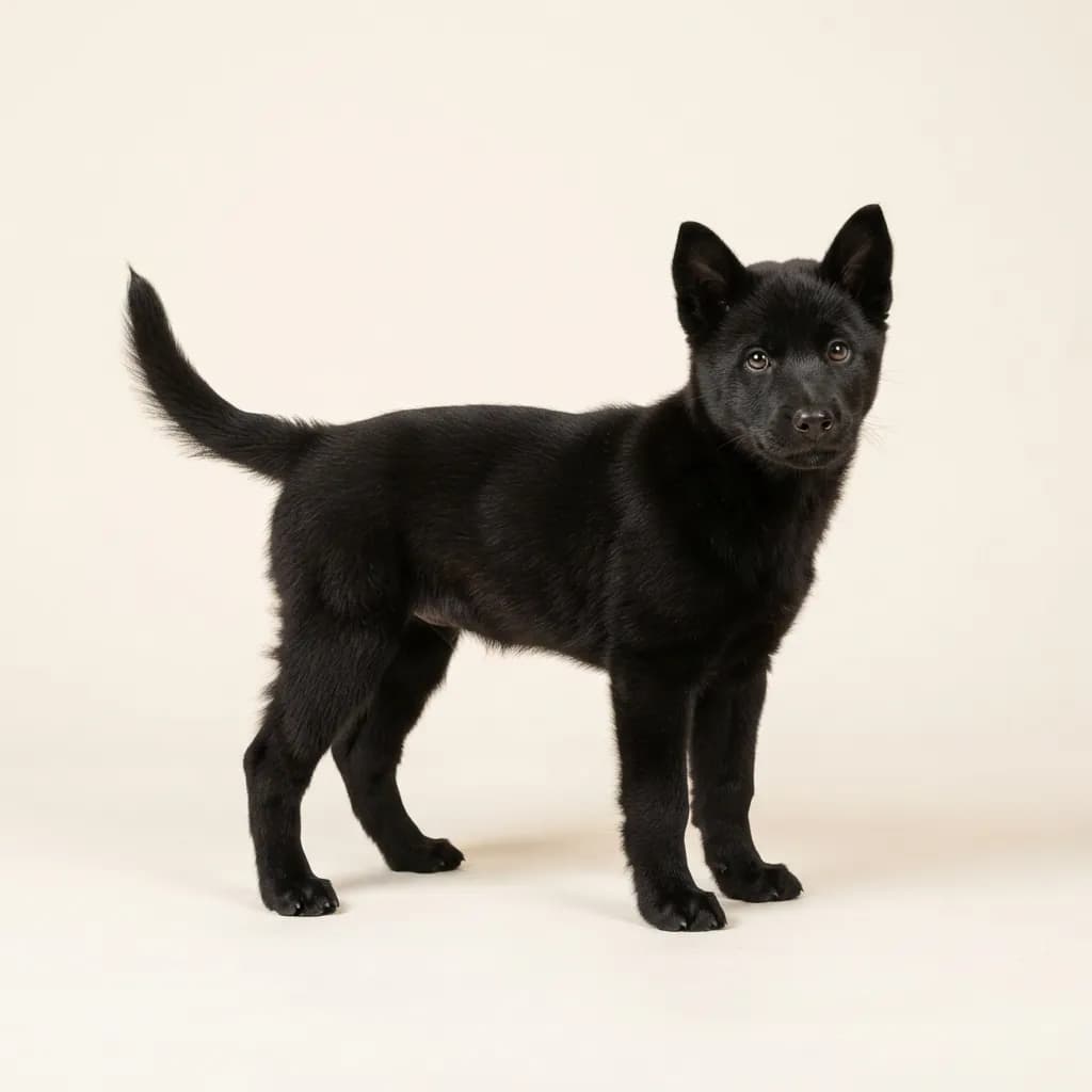 Jindo in Schwarz — Fellfarbe und Aussehen